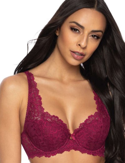 Бюстгальтер балконет тюльпан MAT CARMELA burgund M-053-22, Цвет: бургунди, Размеры: 65C, изображение 3