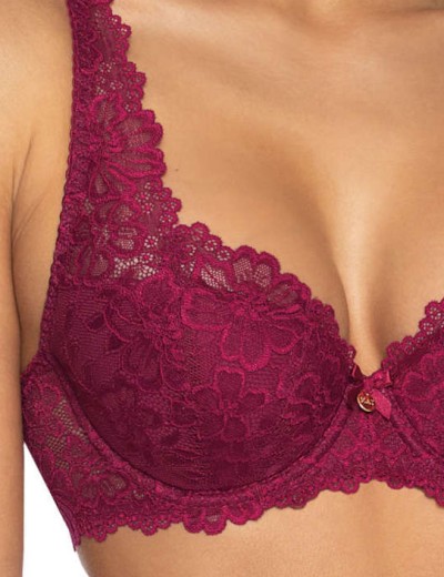 Бюстгальтер балконет тюльпан MAT CARMELA burgund M-053-22, Цвет: бургунди, Размеры: 65C, изображение 4