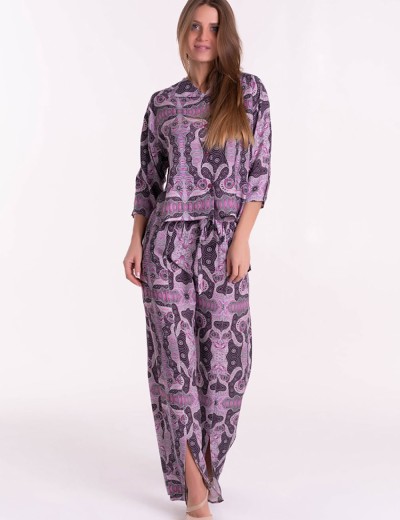 Комплект из вискозы туника и брюки Mia-Mia ALBA 16503, Цвет: cиреневый, Размеры: S, изображение 4