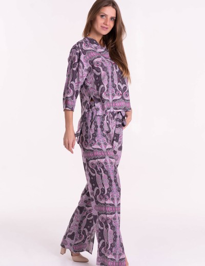 Комплект из вискозы туника и брюки Mia-Mia ALBA 16503, Цвет: cиреневый, Размеры: S, изображение 6