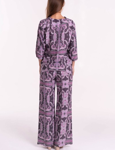 Комплект из вискозы туника и брюки Mia-Mia ALBA 16503, Цвет: cиреневый, Размеры: S, изображение 5