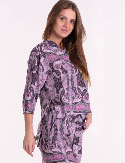 Комплект из вискозы туника и брюки Mia-Mia ALBA 16503, Цвет: cиреневый, Размеры: S, изображение 8