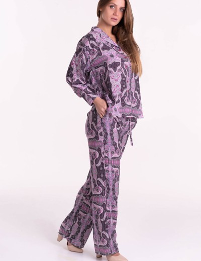 Комплкет из вискозы рубашка и брюки Mia-Mia ALBA 16505, Цвет: cиреневый, Размеры: M, изображение 7