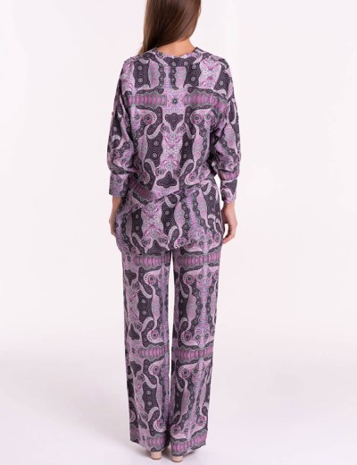 Комплкет из вискозы рубашка и брюки Mia-Mia ALBA 16505, Цвет: cиреневый, Размеры: M, изображение 5