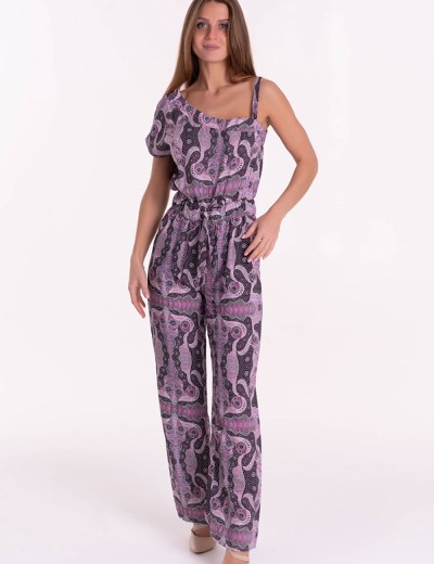 Комбинезон брючный из вискозы Mia-Mia ALBA 16506, Цвет: cиреневый, Размеры: M, изображение 4