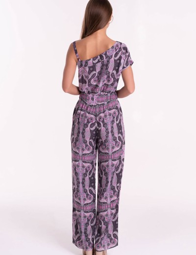 Комбинезон брючный из вискозы Mia-Mia ALBA 16506, Цвет: cиреневый, Размеры: M, изображение 5