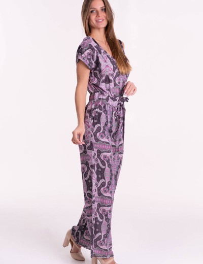 Комбинезон брючный из вискозы Mia-Mia ALBA 16506, Цвет: cиреневый, Размеры: M, изображение 6