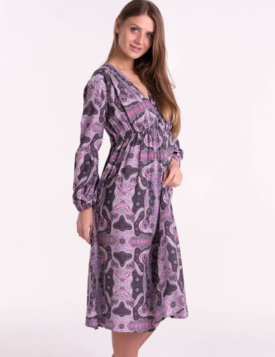 Платье с завышенной талией вискоза Mia-Mia ALBA 16508, Цвет: cиреневый, Размеры: S, изображение 6