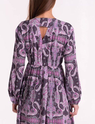 Платье с завышенной талией вискоза Mia-Mia ALBA 16508, Цвет: cиреневый, Размеры: S, изображение 7