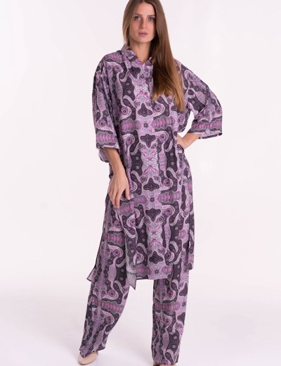 Платье-рубашка из вискозы Mia-Mia ALBA 16509, Цвет: cиреневый, Размеры: S, изображение 7