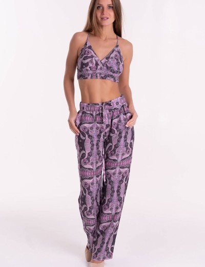 Комплект из вискозы топ и брюки Mia-Mia ALBA 16512, Цвет: cиреневый, Размеры: S, изображение 4