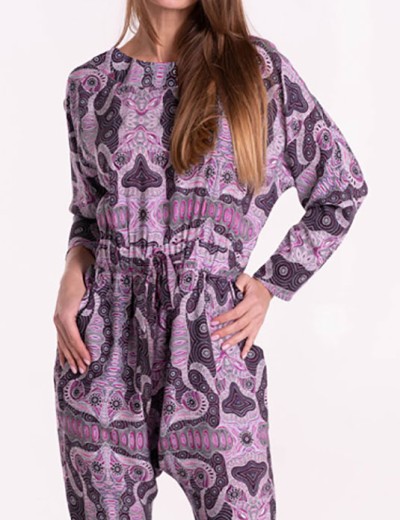 Комбинезон брючный вискоза Mia-Mia ALBA 16516, Цвет: cиреневый, Размеры: M, изображение 7