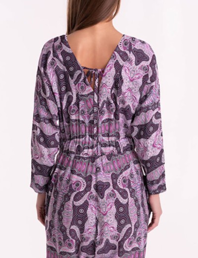 Комбинезон брючный вискоза Mia-Mia ALBA 16516, Цвет: cиреневый, Размеры: M, изображение 8