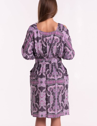 Платье-туника с узором Mia-Mia ALBA 16518, Цвет: cиреневый, Размеры: S, изображение 5