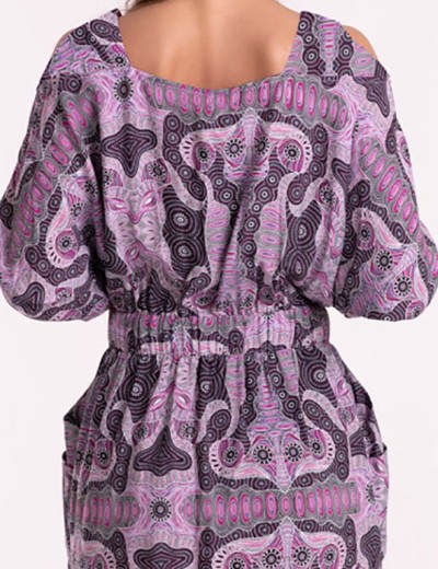 Платье-туника с узором Mia-Mia ALBA 16518, Цвет: cиреневый, Размеры: S, изображение 7