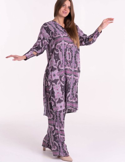 Комплект из вискозы туника и брюки Mia-Mia ALBA 16519, Цвет: cиреневый, Размеры: M, изображение 6