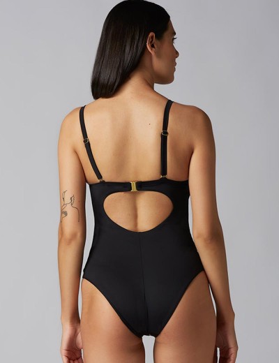 Закрытый купальник с ярким принтом и кристаллами UNICONF CBI190S V1 CRUISE PARTY, Цвет: черный, Размеры: 80B, изображение 2