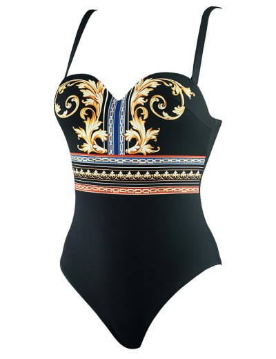 Совместный купальник пуш-ап UNICONF CBI198 V1 ELEGANT CRUISE, Цвет: черный, Размеры: 70C, изображение 4