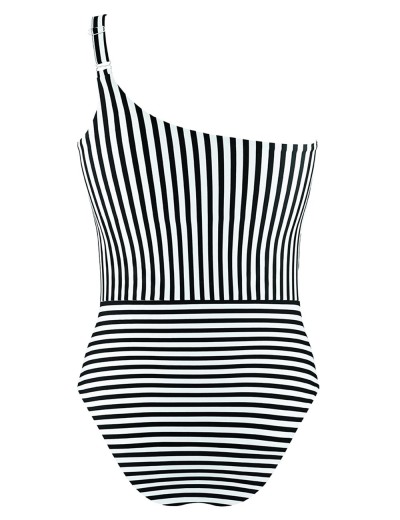 Полосатый слитный купальник UNICONF CBI235 V1 SPICY STRIPES, Цвет: черно-белый, Размеры: L, изображение 4