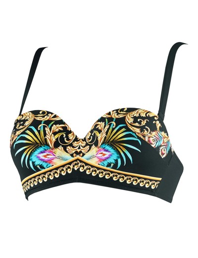 Бюст купальный с декором кристаллами UNICONF CBS183S V1 CRUISE PARTY, Цвет: черный, Размеры: 80B, изображение 5