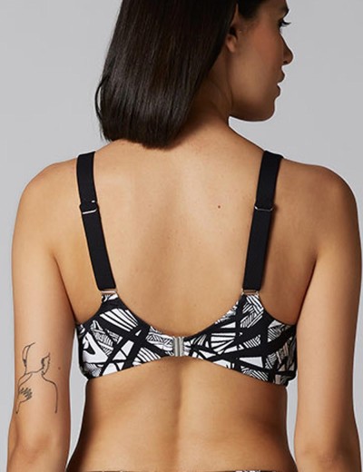 Черно-белый купальный лиф UNICONF CBS208 V1 GRAPHICAL MOOD, Цвет: черно-белый, Размеры: 95C, изображение 2