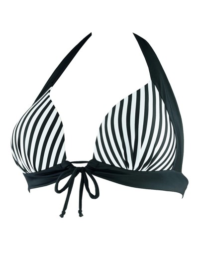 Формованный купальный лиф в полоску UNICONF CBS230 V1 SPICY STRIPES, Цвет: черно-белый, Размеры: S, изображение 4