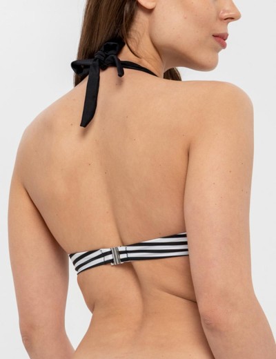 Полосатый купальный лиф пуш-ап UNICONF CBS231 V1 SPICY STRIPES, Цвет: черно-белый, Размеры: 70B, изображение 2