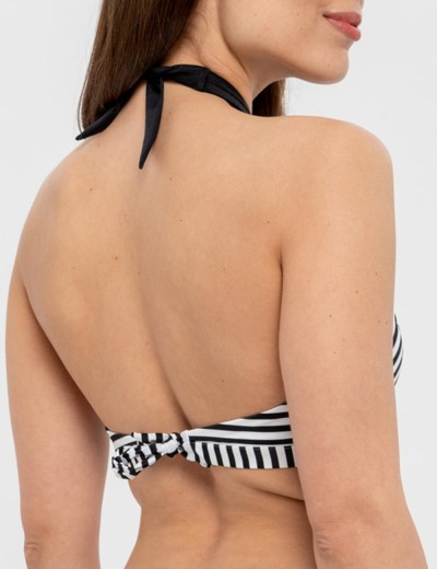 Купальный бюст-бандо в полоску CBS238 V1 SPICY STRIPES, Цвет: черно-белый, Размеры: XL, изображение 2