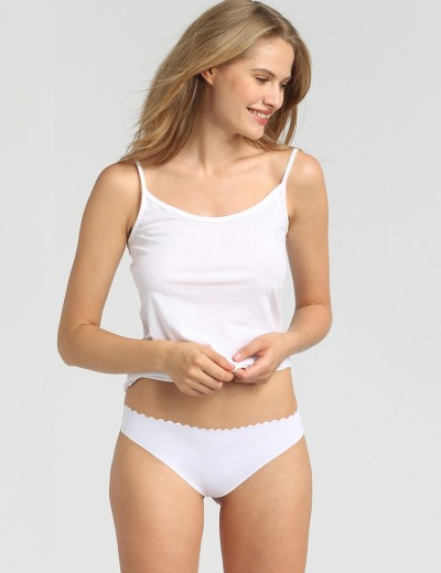 Трусы стринги в наборе (2 шт) хлопок Dim BODY TOUCH Cotton 0A6M телесный и белый, Цвет: телесный/белый, Размеры: XXS/XS, изображение 6