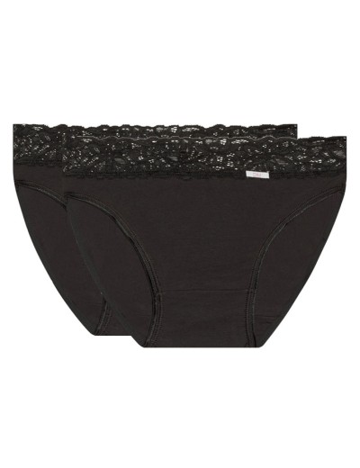 Набор трусов из хлопка Dim COTON FEMININE 4633 (2 шт) черный, Цвет: черный/черный, Размеры: S/M, изображение 3 Набор трусов из хлопка Dim COTON FEMININE 4633 (2 шт) черный, Цвет: черный/черный, Размеры: S/M, изображение 3