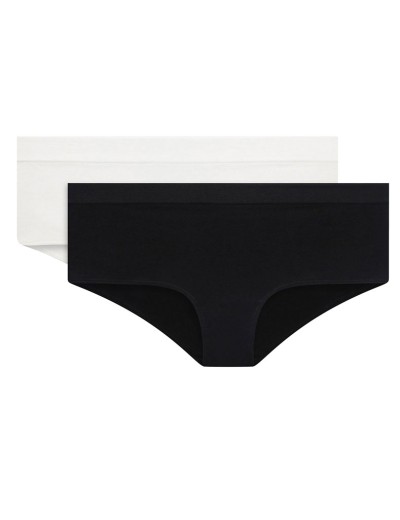 Набор женских трусов Dim ECO 07KR (2 шт) черный и белый, Цвет: черный/белый, Размеры: XS/S, изображение 3