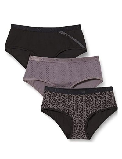 Набор хлопковых трусов брифов Dim LES POCKETS COTON 4C20 логотип - 3 штуки, Цвет: логотип, Размеры: L/XL, изображение 3