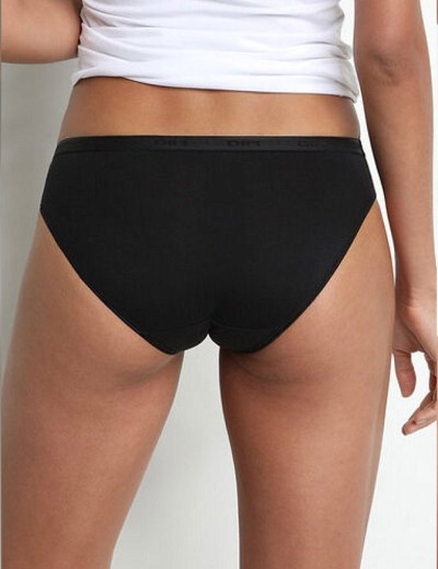 Набор трусиков из хлопка Dim COTTON BIO 4D97 черный и белый, Цвет: черный/белый, Размеры: XXS/XS, изображение 5