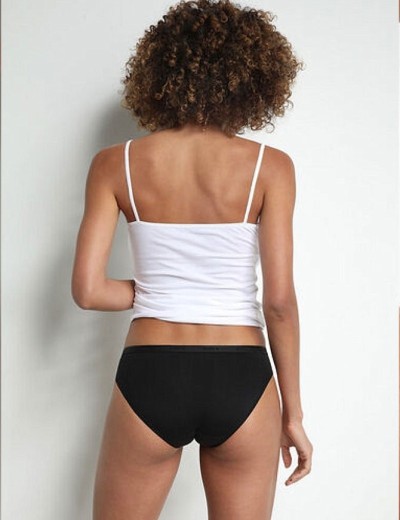 Набор трусиков из хлопка Dim COTTON BIO 4D97 черный и белый, Цвет: черный/белый, Размеры: XXS/XS, изображение 2