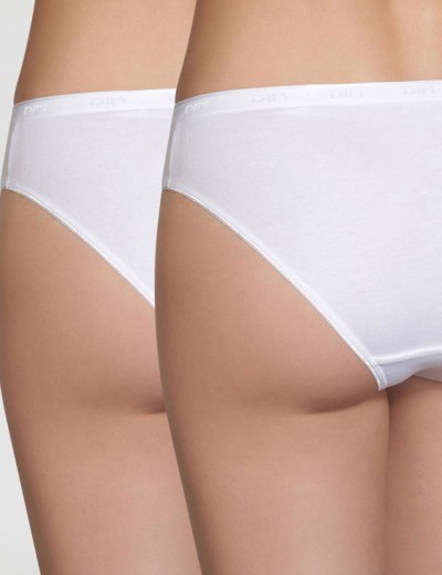 Набор трусиков из хлопка Dim COTTON BIO 4D97 белый, Цвет: белый, Размеры: XXS/XS, изображение 5