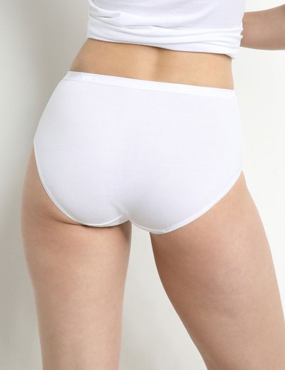 Набор хлопковых трусиков-макси Dim COTTON BIO 4D98 черный и белый, Цвет: черный/белый, Размеры: L/XL, изображение 2