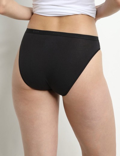 Набор трусов Dim LES POCKETS COTON 4H00/3 черный/белый/серый - 3 штуки, Цвет: черный/белый/серый, Размеры: S/M, изображение 2