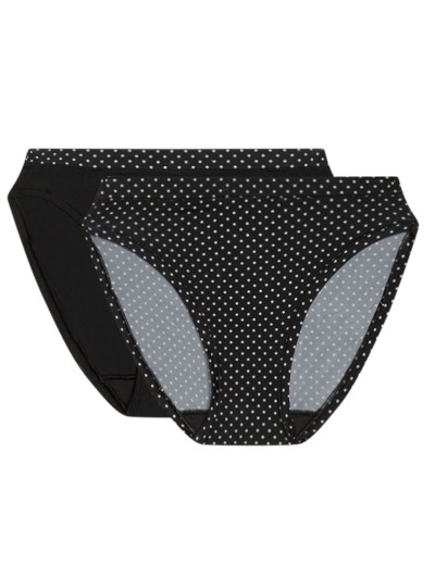 Трусы слипы в наборе Dim BODY MOVE 06W6 (2 шт) черный горох и черный, Цвет: черный горох/черный, Размеры: XXS/XS, изображение 5