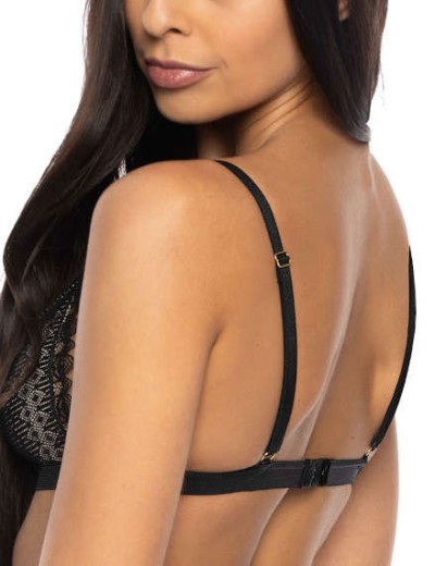 Маленький треугольный бюстгальтер MAT MARION bezowo-czarny M-3539-0, Цвет: черный, Размеры: 70C, изображение 2