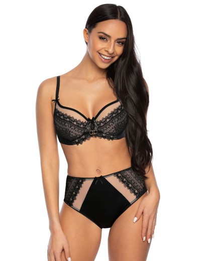 Бюстгальтер мягкий MAT MARION bezowo-czarny M-3539-2, Цвет: черный, Размеры: 65D, изображение 5