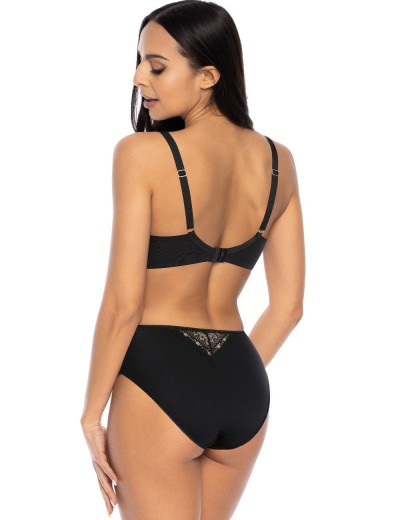 Трусы слипы высокие MAT MARION bezowo-czarny F-3539-51, Цвет: синий с бежевым, Размеры: S, изображение 4