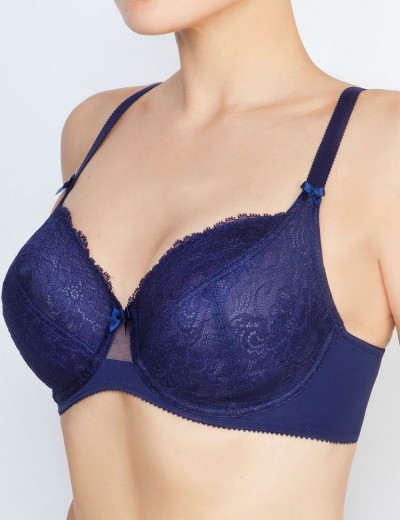 Бюстгальтер мягкий Senselle PLATINUM 11002 / 11012 темно-синий, Цвет: темно-синий, Размеры: 80B, изображение 4