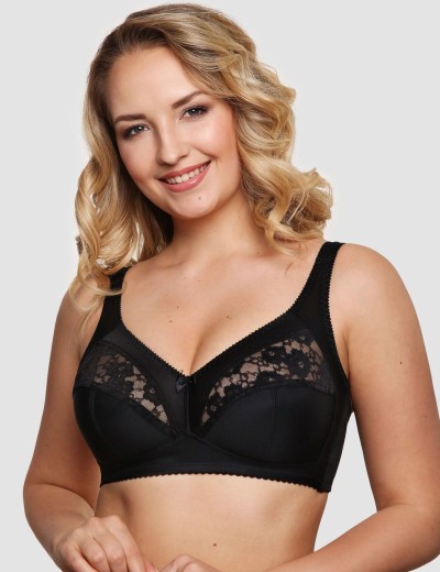 Бескаркасный бюстгальтер мягкая чашка Senselle VINTAGE 11005 / 11015 черный, Цвет: черный, Размеры: 105B, изображение 3 Бескаркасный бюстгальтер мягкая чашка Senselle VINTAGE 11005 / 11015 черный, Цвет: черный, Размеры: 105B, изображение 3