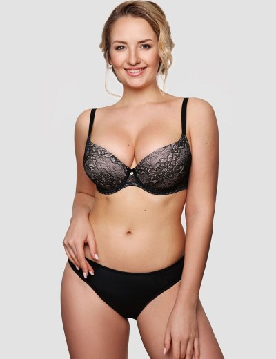 Бюстгальтер с гелевым пуш-ап Senselle PLATINUM 14002 черный/пион, Цвет: черный/пион, Размеры: 75B, изображение 4 Бюстгальтер с гелевым пуш-ап Senselle PLATINUM 14002 черный/пион, Цвет: черный/пион, Размеры: 75B, изображение 4