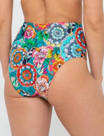 Высокие плавки женские UNICONF CBC223 V1 GARDEN OF DELIGHTS, Цвет: голубой, Размеры: S, изображение 2