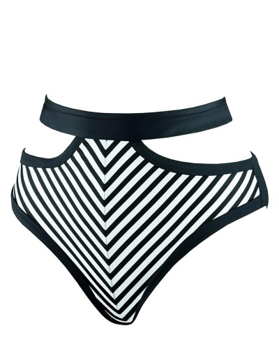 Высокие полосатые плавки UNICONF CBC233 V1 SPICY STRIPES, Цвет: черно-белый, Размеры: L, изображение 4