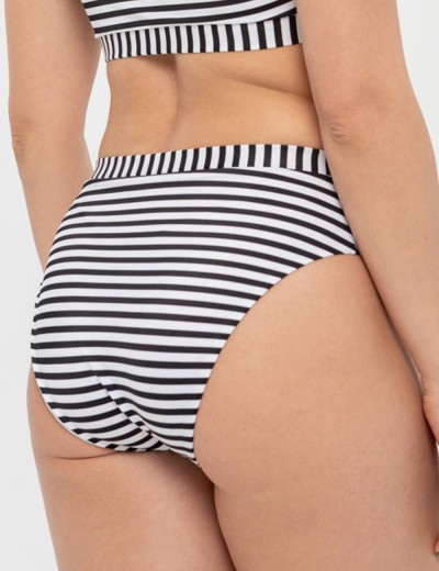 Женские плавки в полоску UNICONF CBC234 V1 SPICY STRIPES, Цвет: черно-белый, Размеры: S, изображение 2