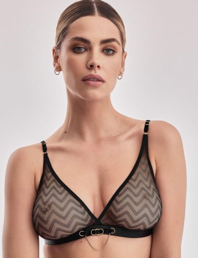 Эластичный бюстгальтер сеточка Alles SONO M/BF bralette черный, Цвет: черный, Размеры: S, изображение 3