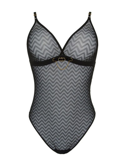 Полупрозрачное боди стринг Alles SONO M/BF BODY черный, Цвет: черный, Размеры: S, изображение 6