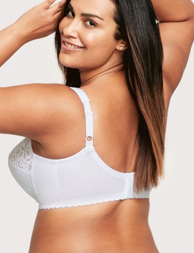 Хлопковый бюстгальтер без косточек Glamorise GI1001 белый, Цвет: белый, Размеры: 80C, изображение 2
